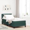 vidaXL Cama Box com colch&atilde;o Verde Escuro 100 x 200 cm Veludo