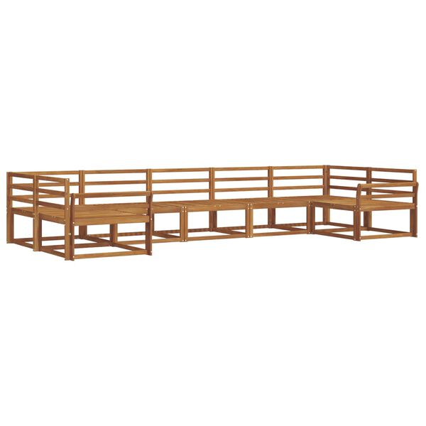 vidaXL Conjunto de Sof&aacute;s para Exterior 7 pcs Natural