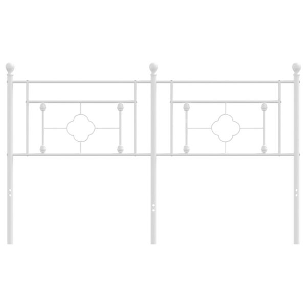 vidaXL Cabeceira de substitui&ccedil;&atilde;o 160 cm metal branco