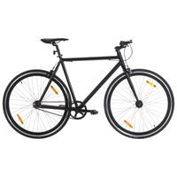 vidaXL Bicicleta de mudanças fixas 700c 55 cm preto