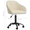 vidaXL Cadeira de jantar girat&oacute;ria veludo cor creme