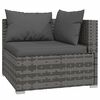 vidaXL 9 pcs conjunto lounge de jardim c/ almofad&otilde;es vime PE cinzento