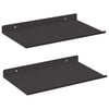 vidaXL Prateleira de Parede 2 pcs Preto 30 x 17,5 x 2,5 cm