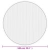 vidaXL Tapete redondo 100 cm bambu preto