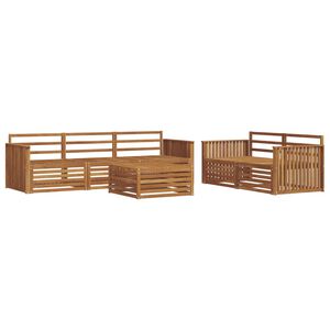 vidaXL Conjunto de Sof&aacute;s para Exterior 6 pcs Natural