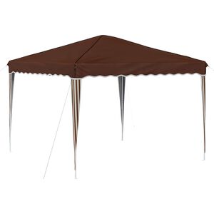 vidaXL Tenda de Festa Pop-up 288 x 288 x 245 cm Castanho Tecido Oxford