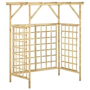 vidaXL P&eacute;rgola jardim p/ caixotes duplos madeira de pinho impregnada