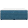 vidaXL Cama com molas/colchão 200x200 cm veludo azul-escuro