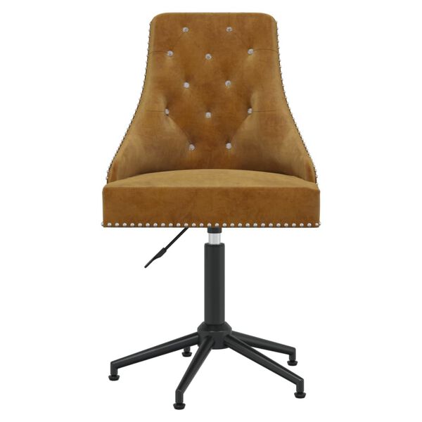 vidaXL Cadeiras de jantar girat&oacute;rias 2 pcs veludo castanho