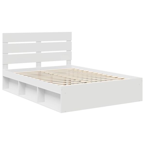 vidaXL Estrutura da Cama com cabeceira Branco 150 x 200 cm