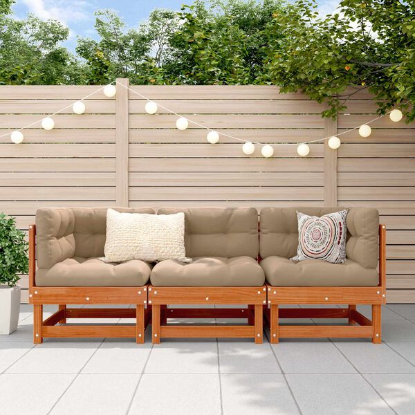 Unidades de Sof&aacute; Seccional Castanho Cera 183 x 61 x 62 cm