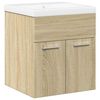 vidaXL 2 pcs conj. m&oacute;veis casa banho derivados madeira carvalho sonoma