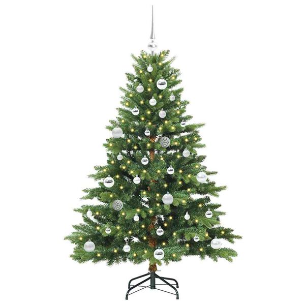 vidaXL &Aacute;rvore de Natal Artificial com 150 LEDs Verde 150 cm PE e PVC