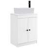 vidaXL Gabinete de banheiro com pia Branco 54 x 35 x 83 cm