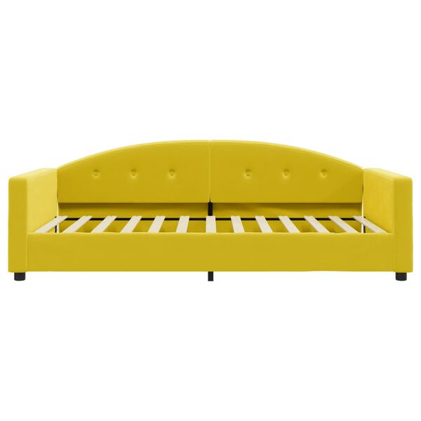 vidaXL Sof&aacute;-cama 100x200 cm veludo amarelo