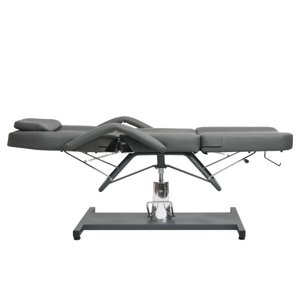 vidaXL Mesa de massagens 180x62x (87-112) cm cinzento