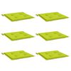 vidaXL Almofad&otilde;es cadeiras jardim 6 pcs tecido oxford verde brilhante