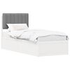 vidaXL Estrutura de Cama com Cabeceira Estofada Cinzento-claro