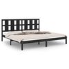 vidaXL Estrutura de cama super king 180x200 cm madeira maci&ccedil;a preto