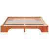 vidaXL Estrutura da Cama Marrom Cera 160 x 200 cm