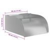 vidaXL Cascata com luzes LED 30x34x14 cm aço inoxidável 304