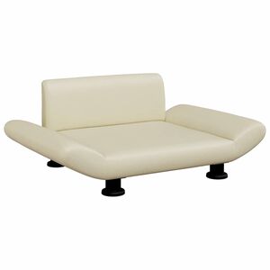 vidaXL Cama para c&atilde;es 70x45x28 cm couro artificial cor creme