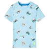 vidaXL T-shirt para crian&ccedil;a azul-claro mesclado 116