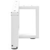 vidaXL Pés para mesa de centro em forma de T, 2 peças, branco, 70x25x(30-31) cm, aço