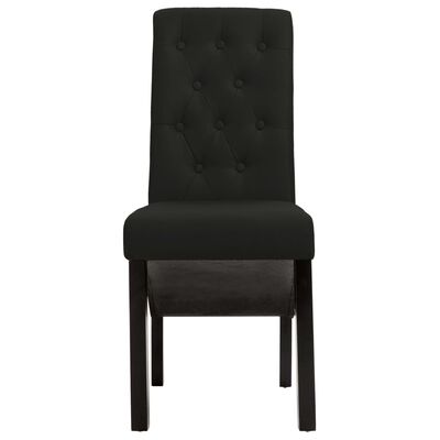 vidaXL Cadeiras de jantar 4 pcs tecido preto