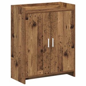 vidaXL Arm&aacute;rio de Sapatos com porta Madeira antiga 73,5 x 36 x 92 cm
