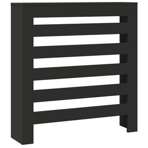 vidaXL Cobertura de radiador 78x20x82 cm derivados de madeira preto