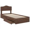 vidaXL Cama com Armazenamento com gaveta Carvalho Marrom 90 x 190 cm