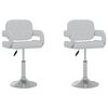 vidaXL Cadeiras de jantar girat&oacute;rias 2 pcs couro artificial branco