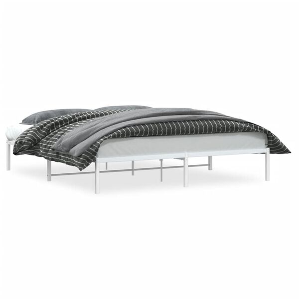 vidaXL Estrutura de cama 180x200 cm metal branco
