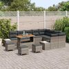 vidaXL Conjunto de Sof&aacute; de Jardim 13 pcs Cinza Claro e Cinza Escuro