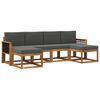 vidaXL Conjunto de Sof&aacute;s para Exterior 6 pcs Natural e Antracite