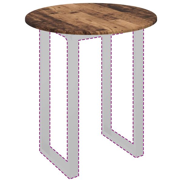 vidaXL Tampo de Mesa Madeira antiga 70 x 70 x 1,5 cm