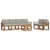vidaXL Conjunto de Sof&aacute;s para Exterior 7 unid. Cinza Natural e Claro