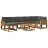 vidaXL Conjunto de Sof&aacute;s para Exterior 8 pcs Natural e Antracite