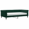vidaXL Sof&aacute;-cama com colch&atilde;o 100x200 cm veludo verde-escuro