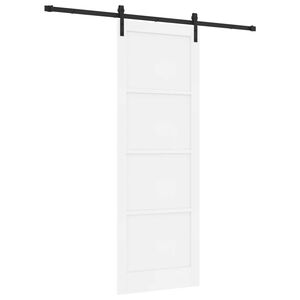 vidaXL Porta Deslizante Branco 83 x 232 cm Madeira de Pinho Maci&ccedil;a
