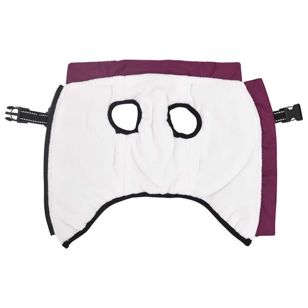 vidaXL Casaco para C&atilde;es Roxo L36 Velo e Poli&eacute;ster