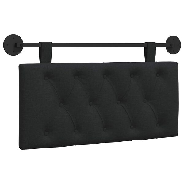 vidaXL Cabeceira Suspensa Preto 100 x 55 x 7 cm tecido