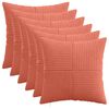 vidaXL Capa almofada 6 pcs ALMELO Laranja Vermelho 45 x 45 cm cord&atilde;o
