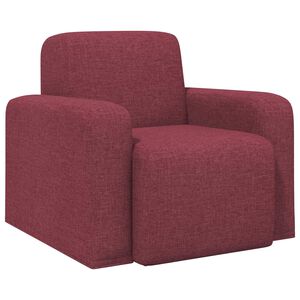 vidaXL poltrona Vinho Vermelho Tecido