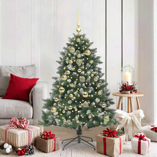 vidaXL &Aacute;rvore de Natal Artificial Verde 150 cm PVC, Pl&aacute;stico e A&ccedil;o