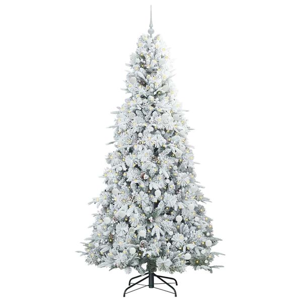 vidaXL &Aacute;rvore de Natal Articulada Artificial Branco 240 cm PE e PVC