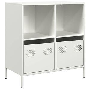 vidaXL Aparador 68x39x73,5 cm a&ccedil;o laminado a frio branco