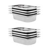 vidaXL Recipientes gastronorm 8 pcs GN 1/4 65 mm a&ccedil;o inoxid&aacute;vel