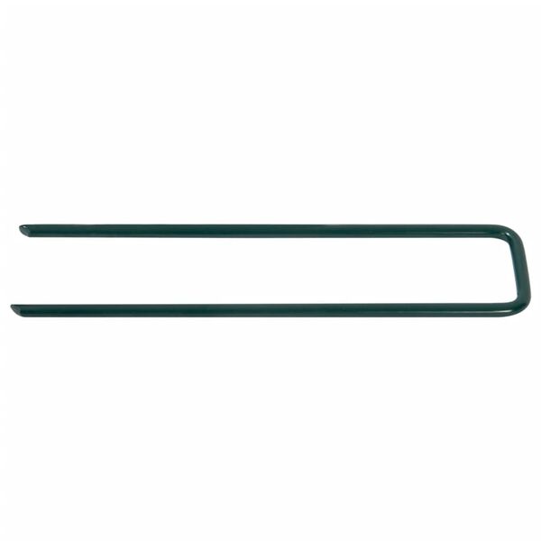 vidaXL Grampos para relva artificial em forma de U 50 pcs ferro